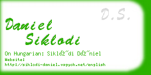 daniel siklodi business card